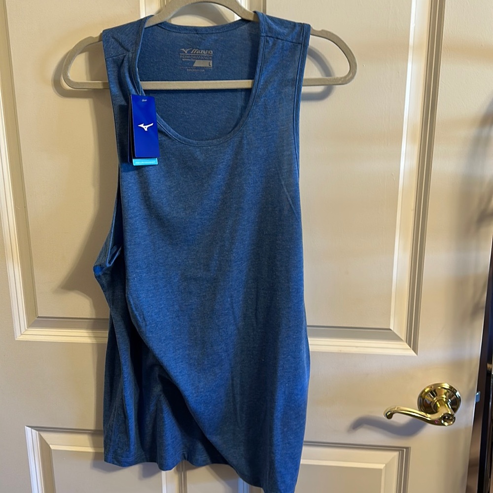 NWT Men’s Mizuno Inspire Singlet in Royal Heather. Size Large
